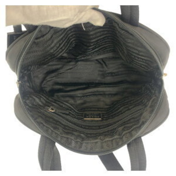 PRADA Tessuto triangular black nylon shoulder bag mini - Picture 4 of 9